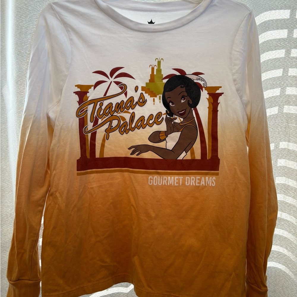 Disney Tiana's Palace Long Sleeve Tee - Orange and White